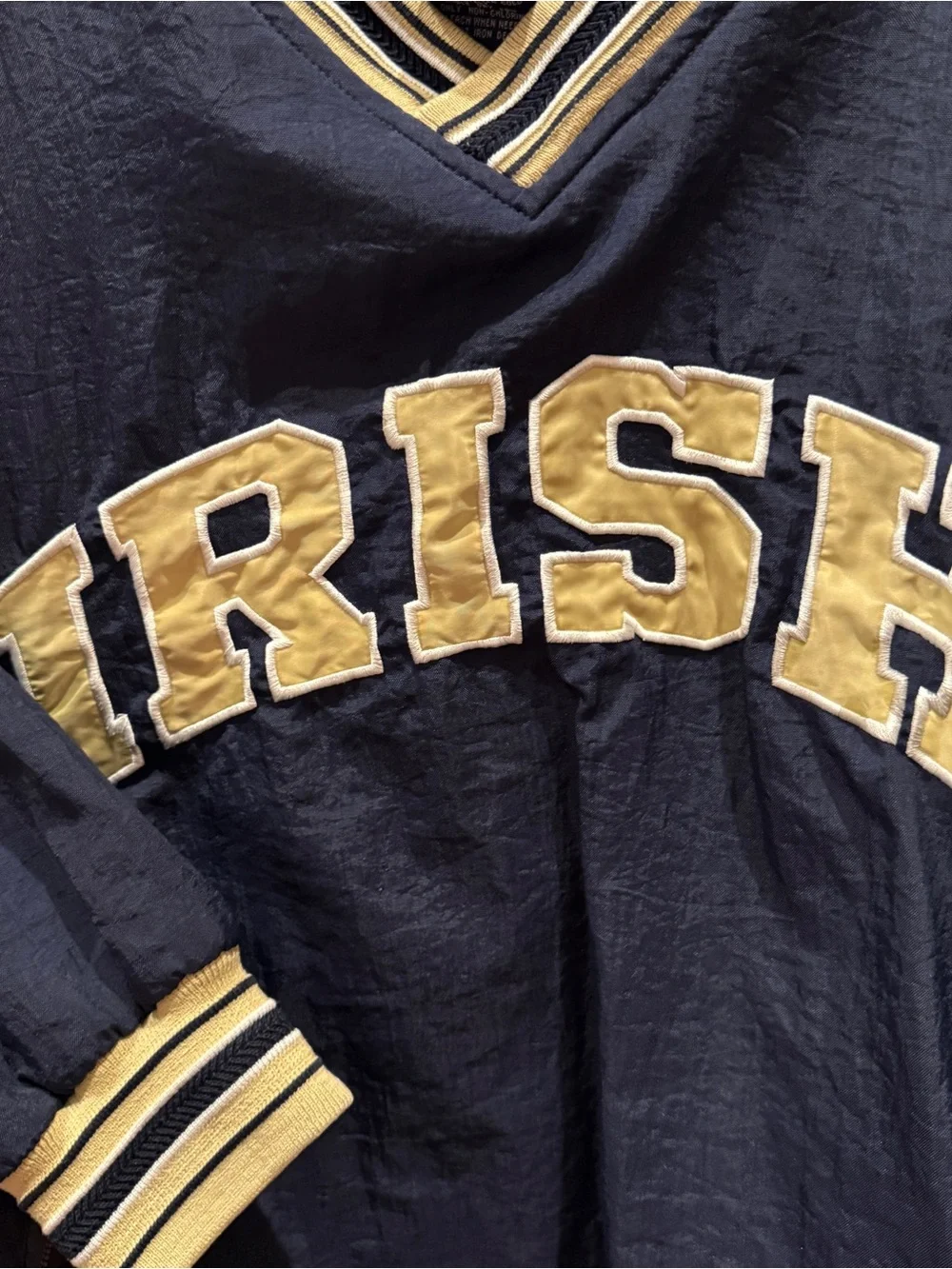 Vintage 1990s Notre Dame fighting Irish Authentic Champion Pullover Jacket